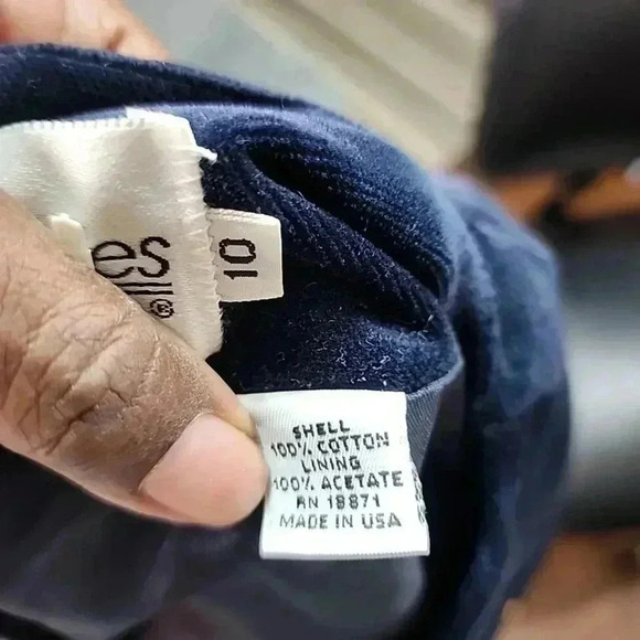 JH Collection Vintage 80s Velvet Quilted Blazer Military style Jacket. Size 10 - Picture 4 of 14